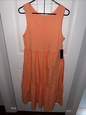 Tommy Hilfiger Peach Tank Tiered Dress